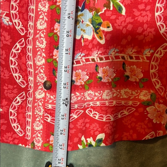 LC Lauren Conrad Pink Floral Tank Top with Button Detail, Women’s XXL - Picture 6 of 7